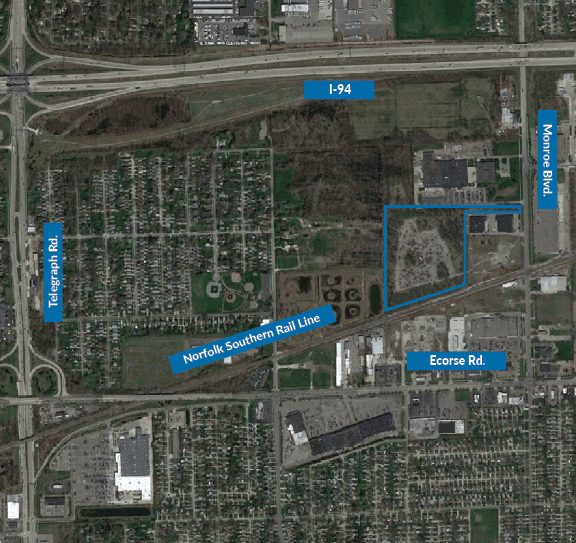 Monroe Road and Norfolk Southern Rail Line Satellite