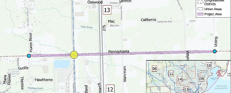 pennsylvania road grade separation map