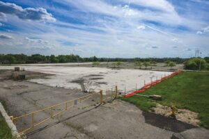 GAULT VILLAGE: THE SITE OF AN ABANDONED 145,000-SQUARE-FOOT SHOPPING CENTER IN YPSILANTI TOWNSHIP HAS BEEN RAZED AND OFFICIALS SAY IS READY FOR RENEWAL. 